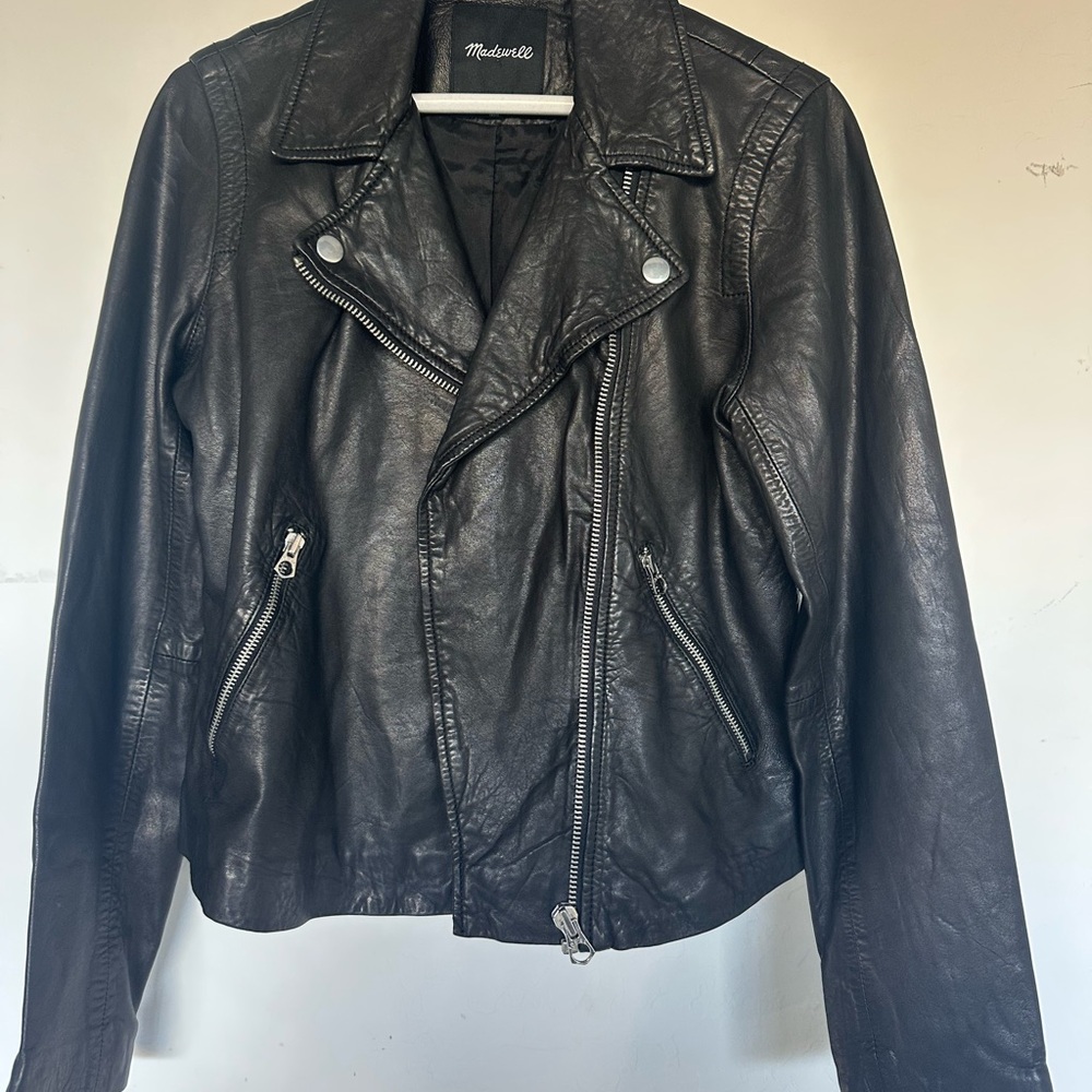 Madewell Dark Leather Moto Jacket